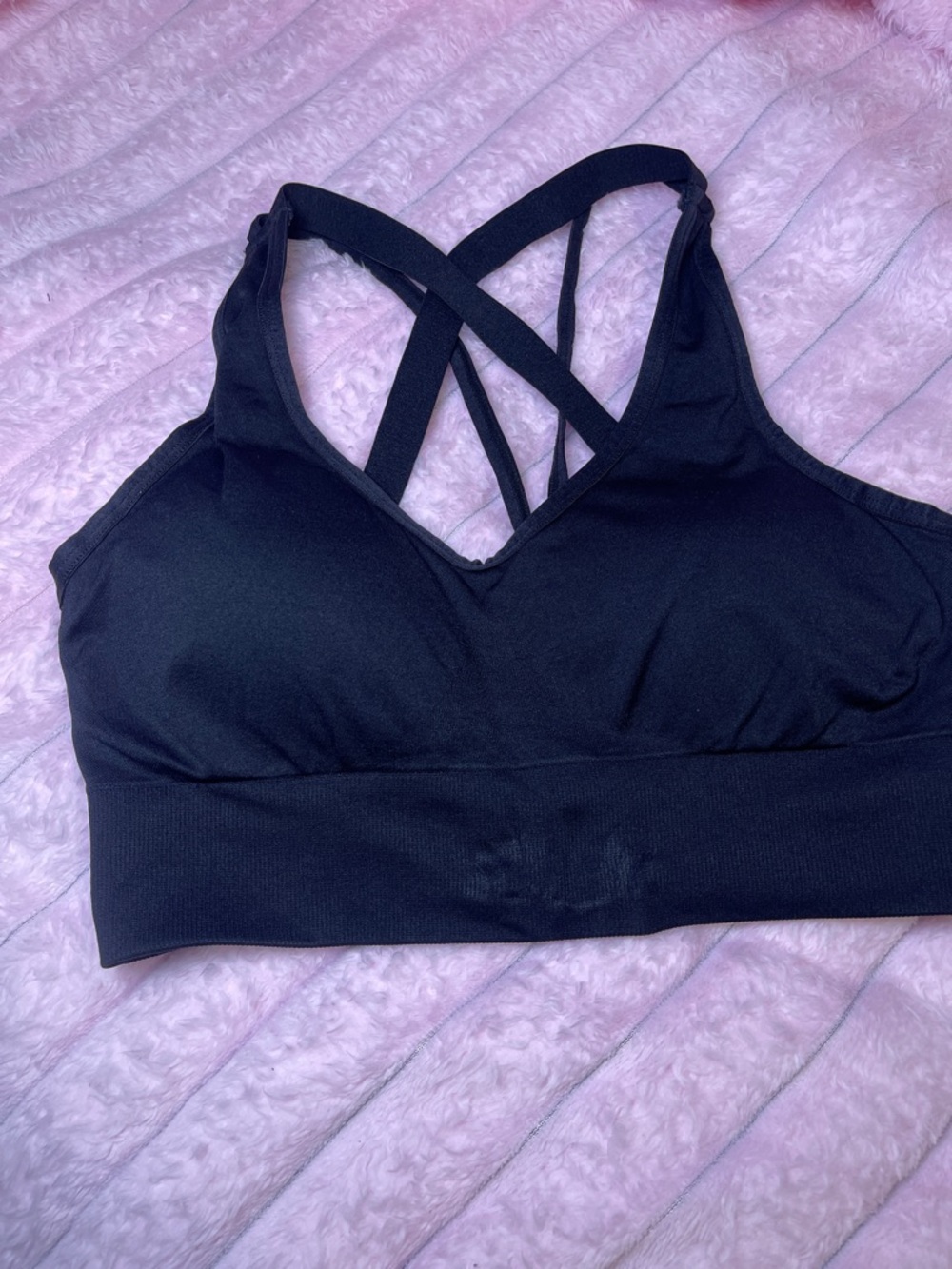 Black Crisscross Sports Bralette - Women Intimates